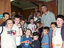 Youth leader Andrew Gazard cuts the cake, click for a bigger picture.